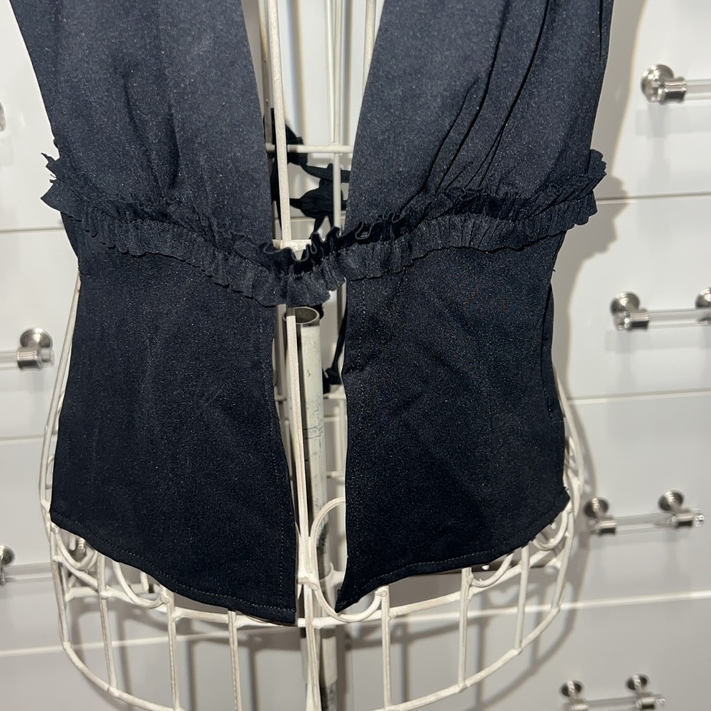 Edikted Luma Split Front Open Back Halter Top, Si… - image 6